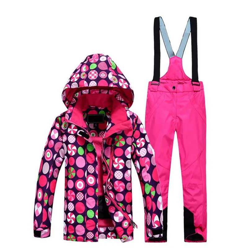 Free Shipping Ski Wear 2018,Jacket+Pants Set Winter Children's Ski Suit