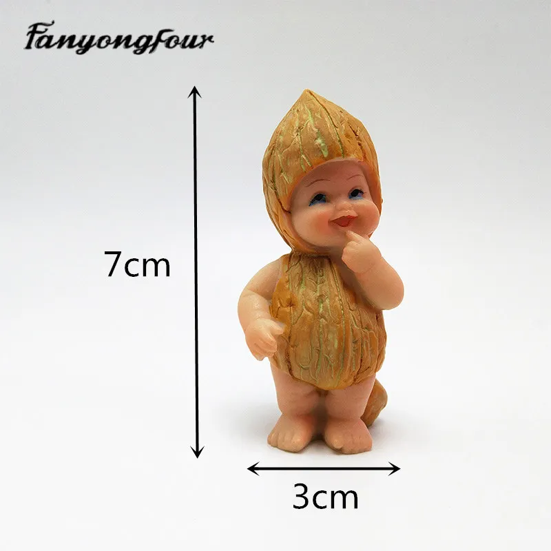 Милые дети силиконовые формы помадка торт плесень смолы гипса шоколадные свечи конфеты плесень
