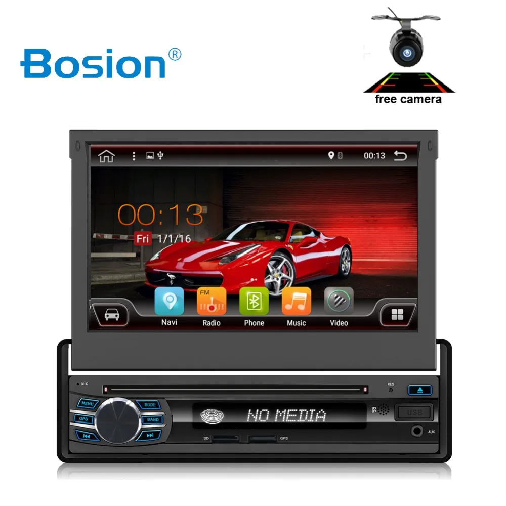 

2G RAM 16/32G ROM 1 Din Android 7.1 Quad 4 Core Car DVD Player For Universal GPS Navigation Stereo Radio WIFI MP3 Audio USB SWC