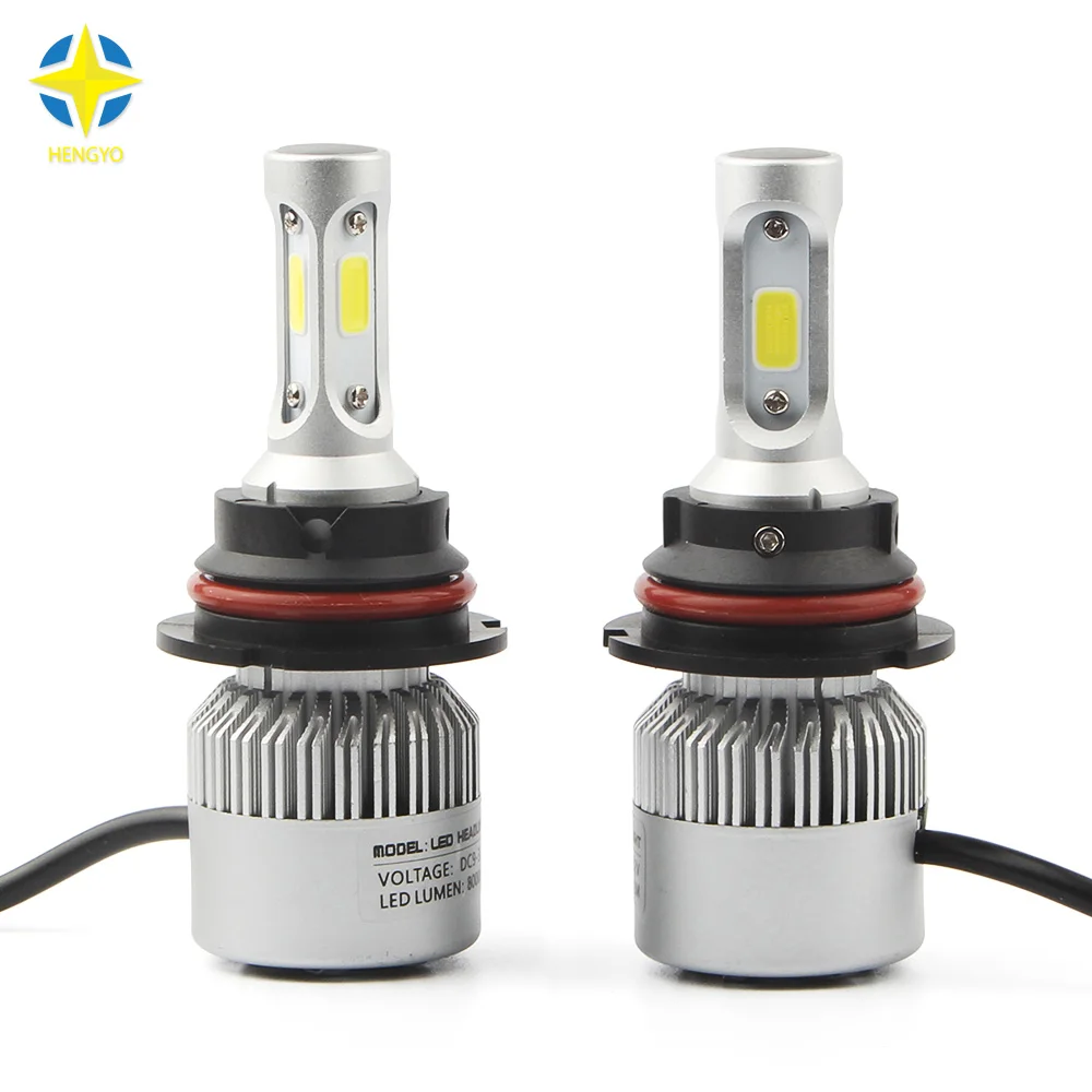 High Beam 6500K 2pcs 9004 LED Headlight Kits COB/SMD Chips Auto Led car