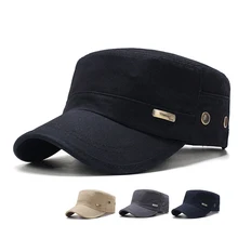 Мужская модная Классическая хлопковая кепка с плоским верхом, регулируемая армейская Кепка, бейсбольная Весенняя Солнцезащитная уличная Кепка в стиле милитари, летняя повседневная Кепка#137