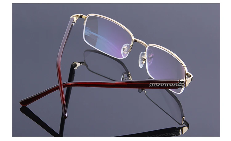 Женские очки для чтения в золотой полуоправе, очки для пожилых людей, Анти-усталость и радиационная защита, мужские очки