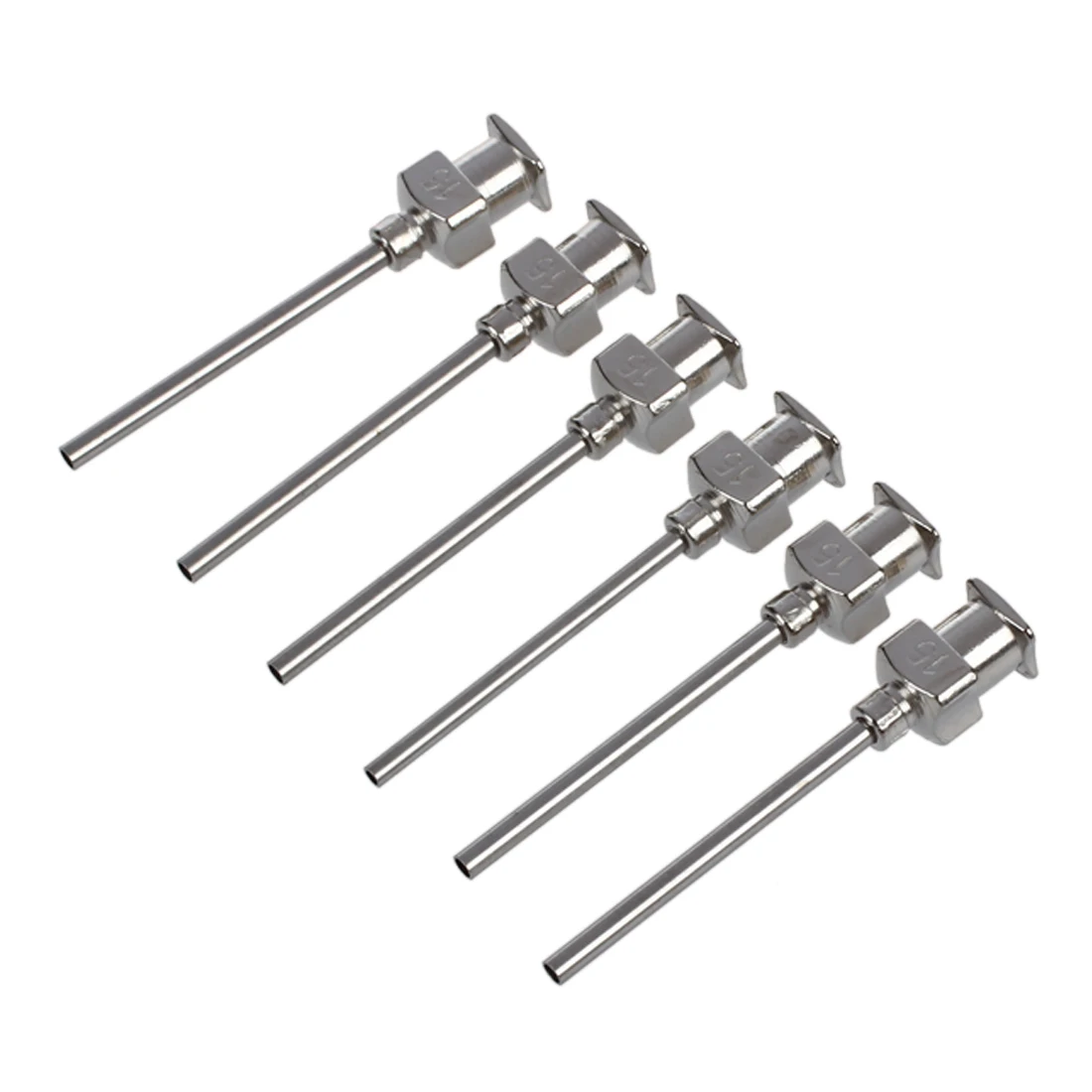 Stainless Steel Luer Lock Dispensing Needle Tip, 15 Gauge, 1.02mm ID x 1.86mm OD, 1" Length