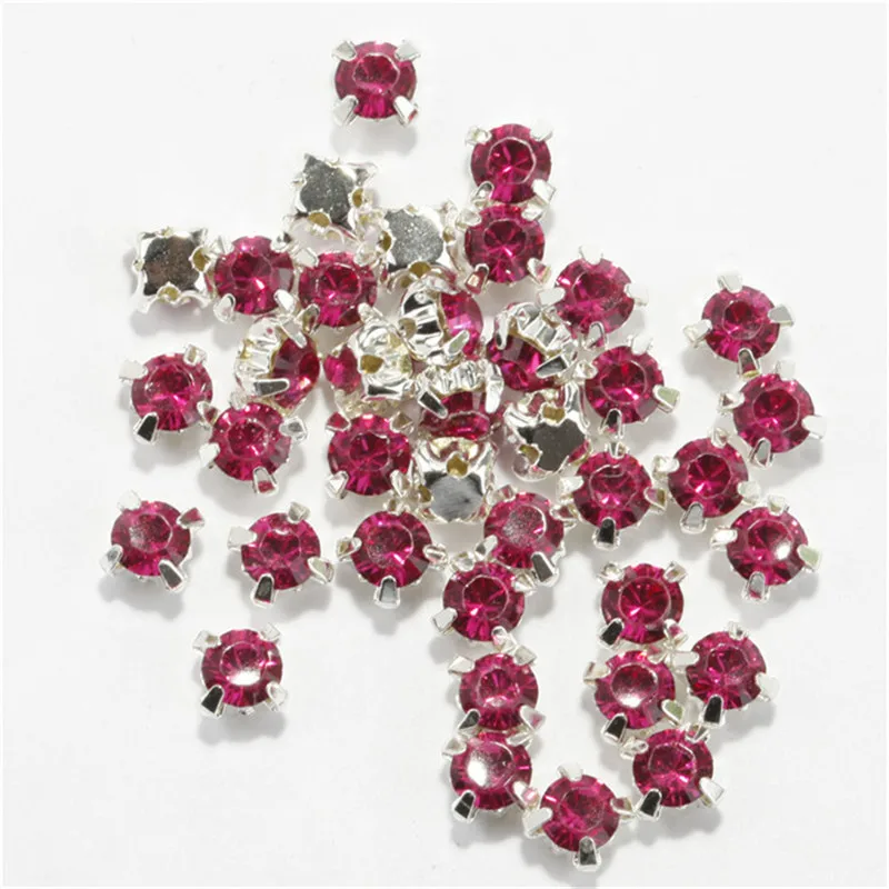 200pcs Wholesale Silver Crystal Rhinestone Beads 4mm Findings