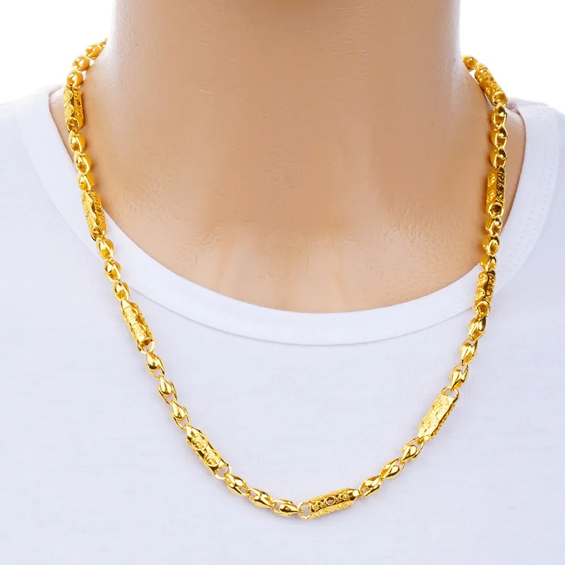 Fine Mens Necklace Curb Cuban Link Tone 