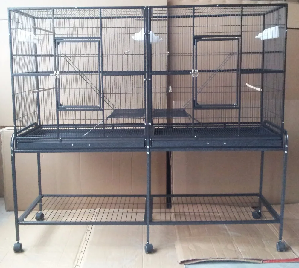 17231 5 De Réductionlivraison Gratuite Aux états Unis Grande Qualité Grand Oiseau Canari Finch Cage Délevage Double Cage Style Perroquet Cage