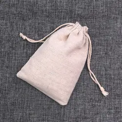 10 шт./лот 8x10 9x12 10x14 см сумки из натурального хлопка небольшой мешочек со шнурком сумки муслин браслет конфеты ювелирные изделия Упаковочные