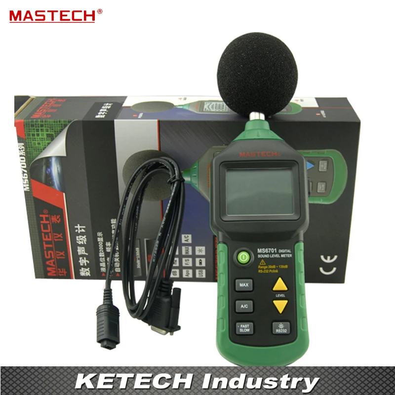 

Auto Range Digital Sound Level Meter Tester 30 db to 130dB MASTECH MS6700