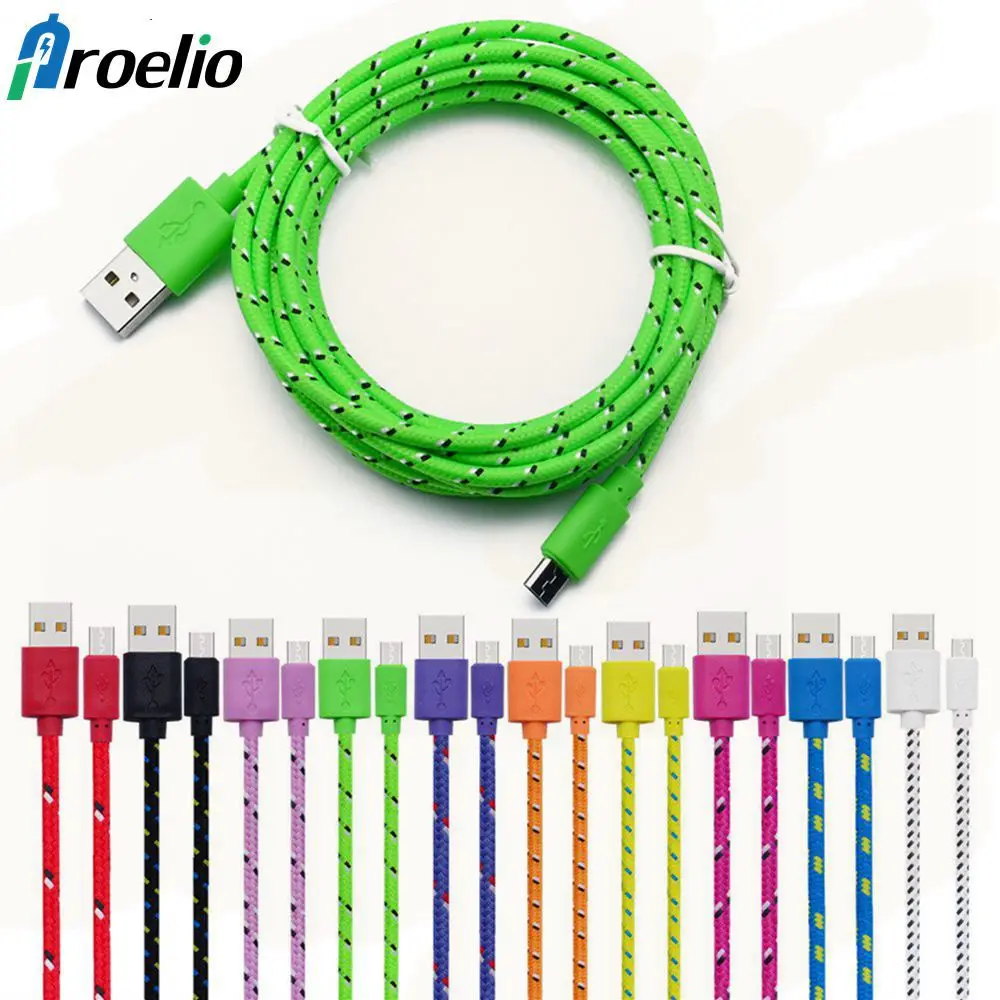 Proelio Micro USB кабель 1 м 2 3 быстрой зарядки нейлон синхронизация данных Android адаптер