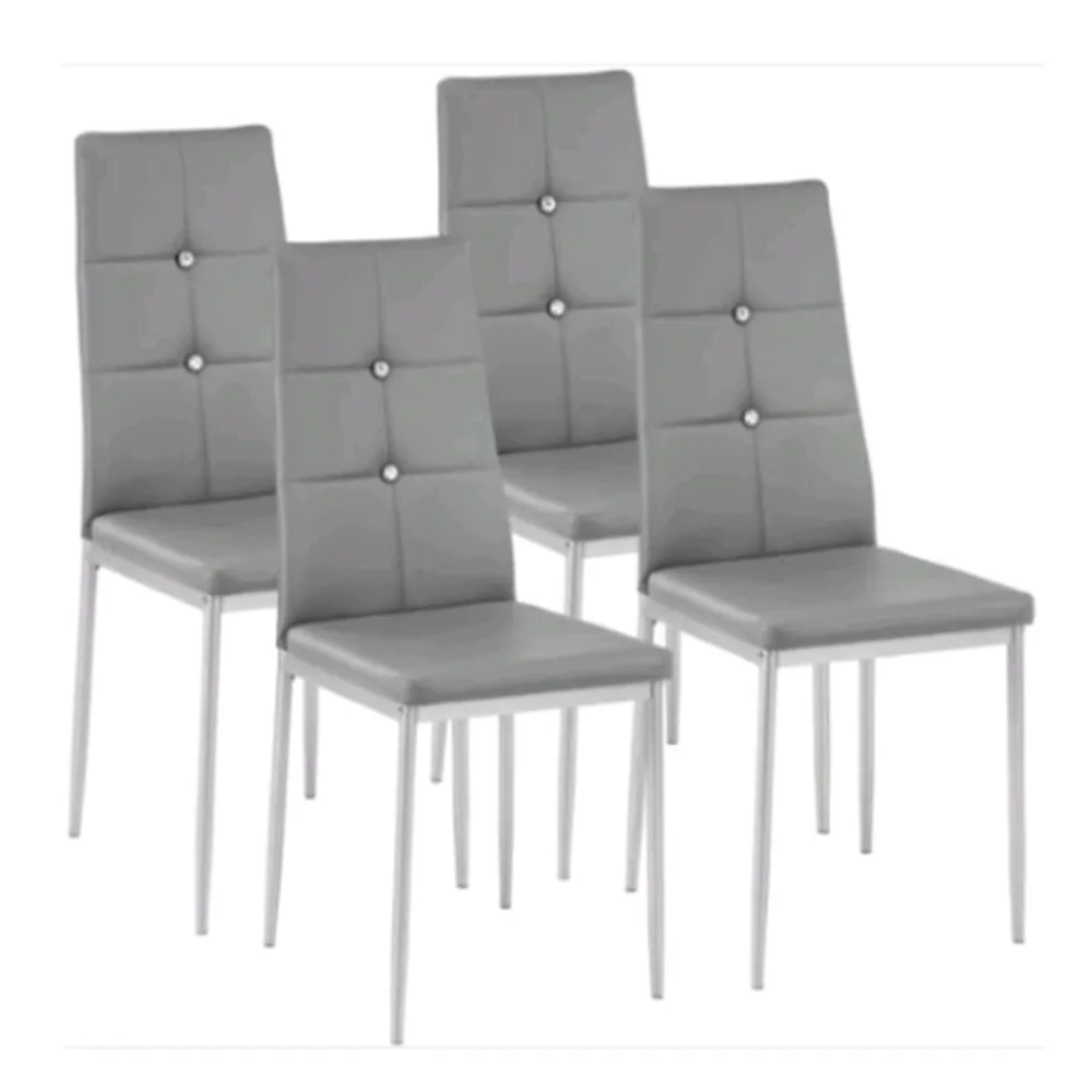 

Modern 6pcs Striped Dining Chairs High Backrest Dining Room Kitchen Breakfast Chair Home Comfortable Decorative Furniture