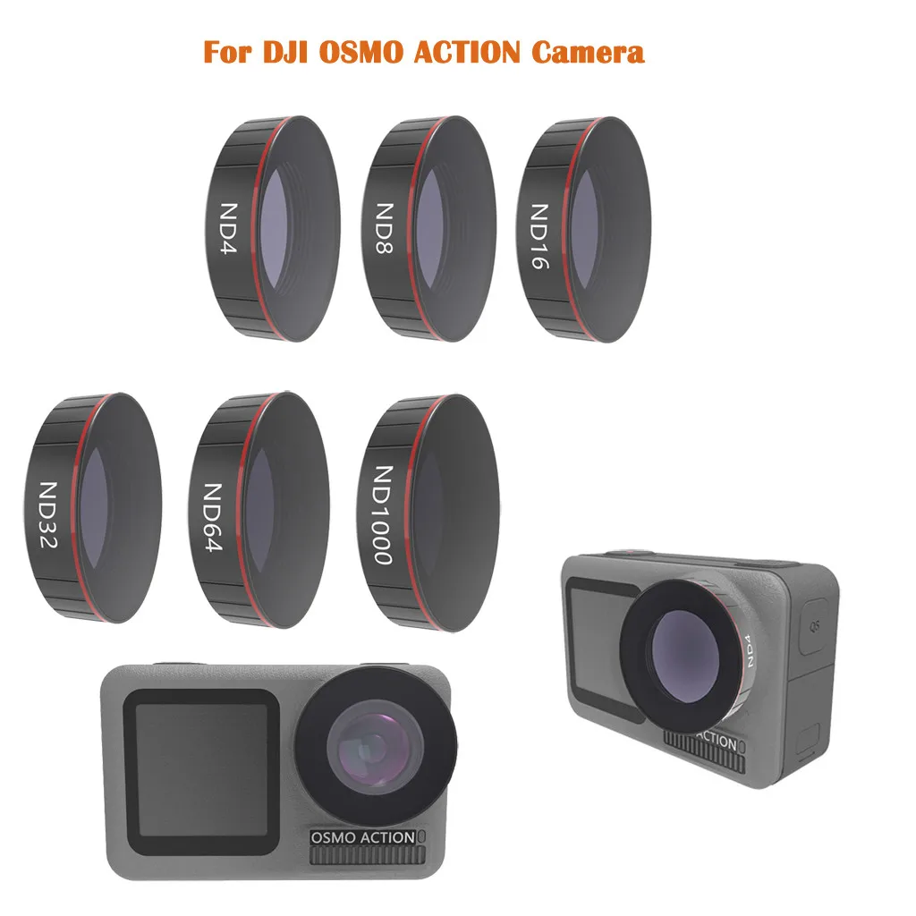 

ND4 ND8 ND16 ND32 ND64 ND1000 Filters Camera Lens Filters For DJI OSMO ACTION Professional Optical Glass Lenses Y20