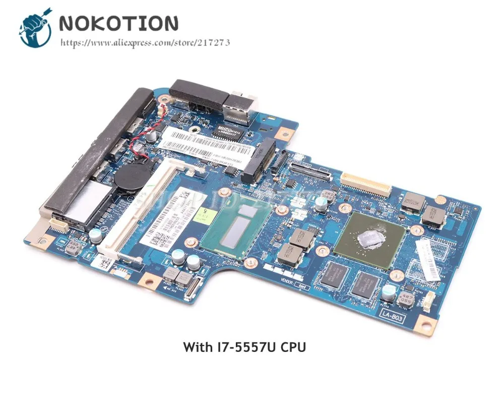 NOKOTION For Lenovo A740 All-In-One AiO 27 Inch Laptop Motherboard SR26E i7-5557U CPU 5B20H70382 ZAA50 70 LA-B031P Main Board