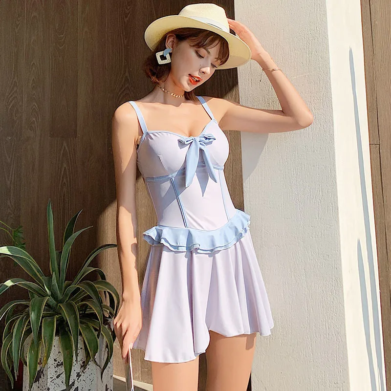 Womens Bathing Suits 2019 One Piece Women's Swimsuit With Shorts Woman Korea Skirt Solid Polyester Sierra Surfer Women Plus Size Womens Bathing Suits 2019 One Piece Women's Swimsuit With Shorts Woman Korea Skirt Solid Polyester Sierra Surfer Women Plus Size