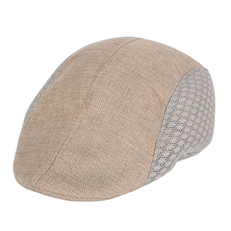 Casual Net Patchwork Cap Berets Men Women Hat Breathable Spring Summer Adjustable Hats Solid Chapeau Duckbill Caps Berets|Мужская кепка
