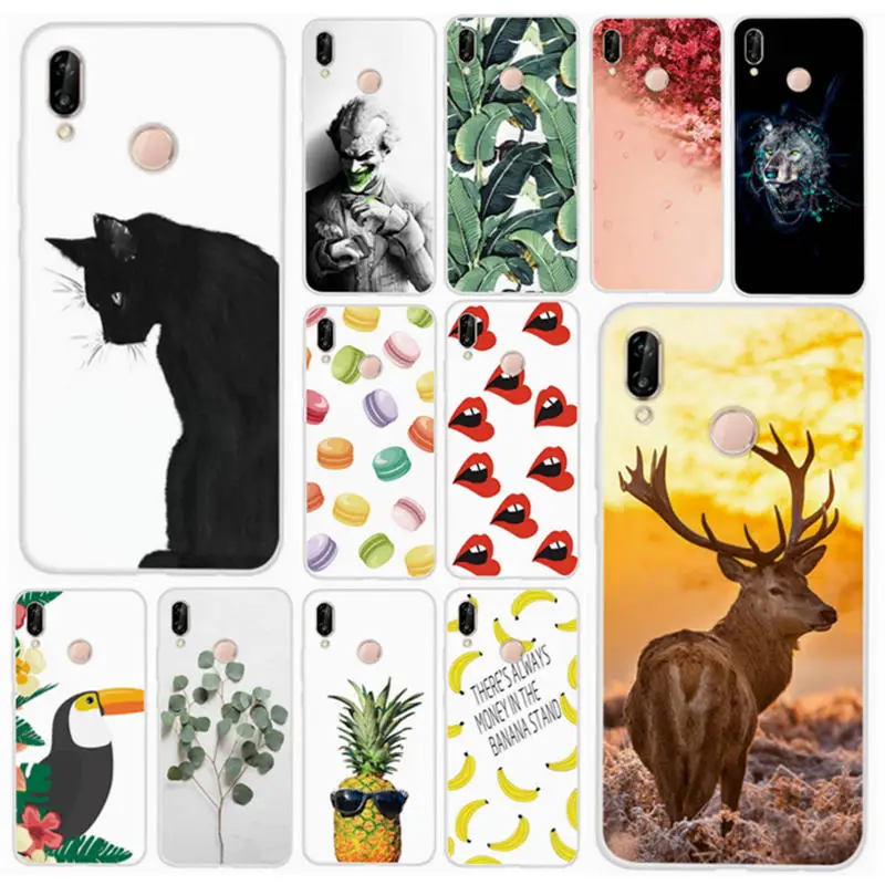 

P20pro Case For Huawei P20 lite Nova 3E Soft Silicone Back Cover Cartoon Phone Funda For Huawei P20 Pro P20lite Case Coque ky303