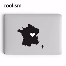 Я люблю Францию ноутбука Наклейка для MacBook Наклейка Pro 13 Air retina 11 12 15 17 дюймов крутой винил Mac Mi Dell поверхность книга кожа