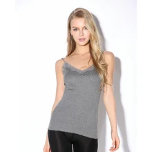 Летняя мода, новинка, женские сексуальные тонкие шелковые хлопковые кружевные топы с v-образным вырезом, майки, топ, один размер, YH65