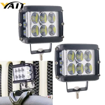 

Yait Flashing Dual Side Shooter LED Light 4 Inch LED Pod Off Road Driving Light LED Work Light Bar for Car Truck Pickup Boat SUV