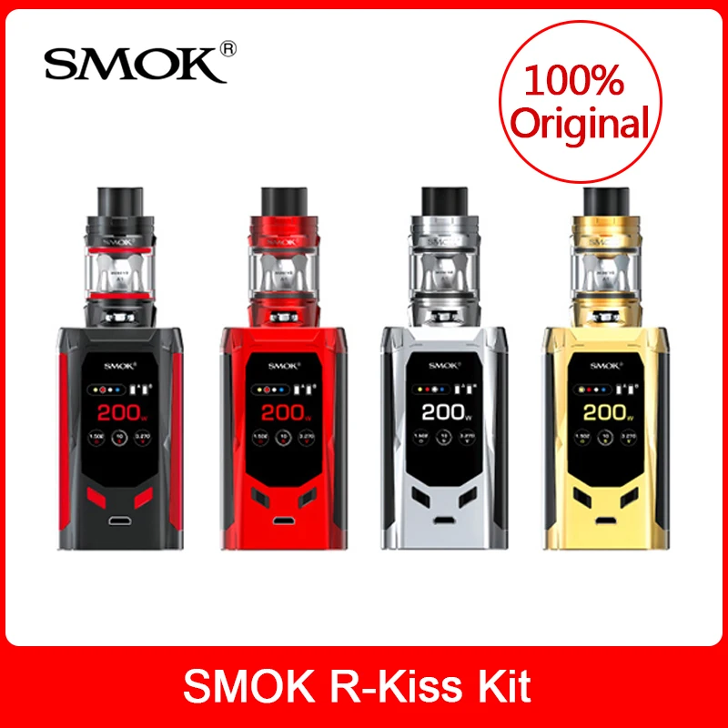 Original SMOK R-Kiss Kit EU Edition 200W+TFV-Mini V2 Tank 2ml + Mini V2 Coil For Electronic cigarette smok r kiss vape kit