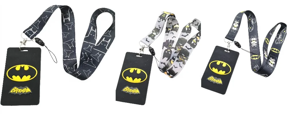 New 1pcs cartoon avengers man pvc Card Holder Identity Badge with Lanyard Neck Strap Bus ID Holders With Key Chain | Украшения и