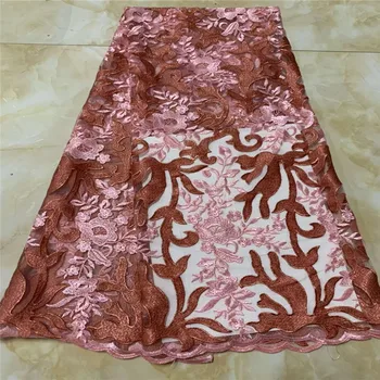 

Madison African Lace Fabric 2019 High Quality Lace With Beads Fashion French Tulle Lace Fabric For Party Dresses