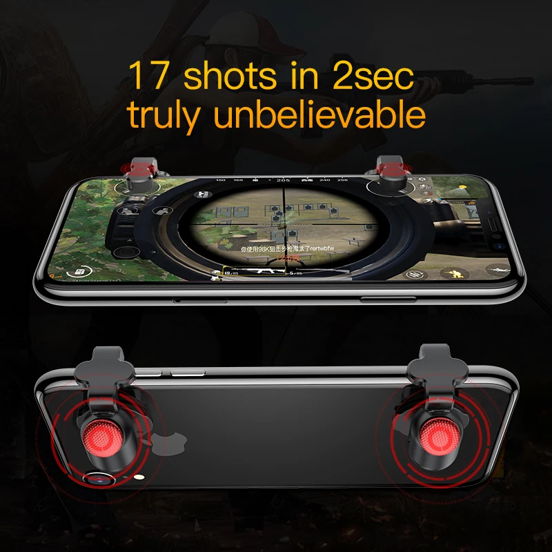 Baseus для Pubg игровой геймпад L1 R1 триггер iPhone XR Xs Max Aim Fire кнопка 4 0 6 5 дюймов Мобильный