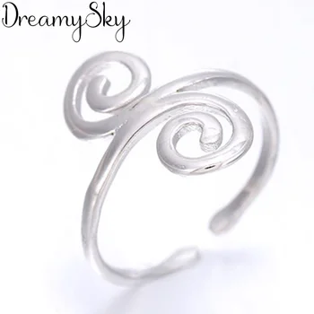 

Boho New Silver Color Pattern Rings For Women Engagement Open Antique Finger Rings Party Jewelry Anillos Girls Gifts