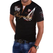 ZOGAA, новинка, Мужская модная Однотонная рубашка поло с коротким рукавом, Повседневная Однотонная рубашка с надписью, не садится, уличная одежда, тонкие рубашки для мужчин