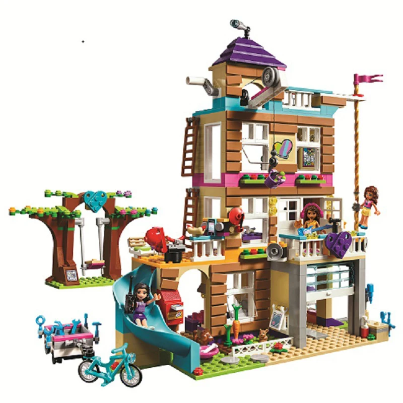 

New 708Pcs Girls Friends Sets Friendship House Model Building Kits Blocks Bricks Kids Toys Gift Compatible Legoing 41340