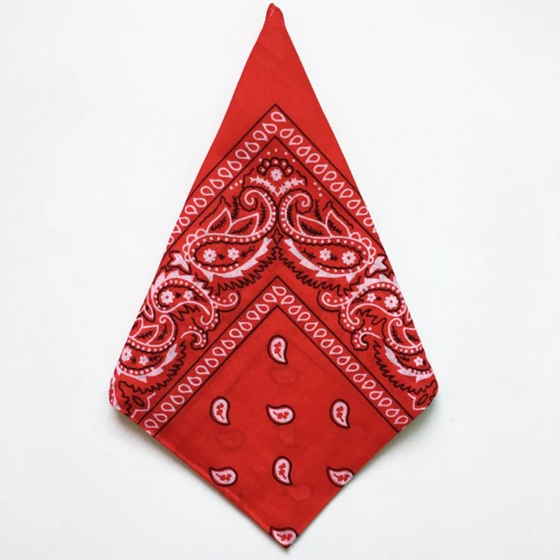 Новая мода хип-хоп бандана квадратный шарф 55 см* 55 см Черный Красный Пейсли повязка на голову с принтом для женщин/мужчин/мальчиков/девочек