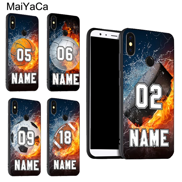 

MaiYaCa PERSONALIZED NUMBER NAME Hockey BASKETBALL Case For Xiaomi Redmi Note 7 6 6A S2 4X 5Plus 5 Pro K20 Mi 9 8 A2 MAX 2 3