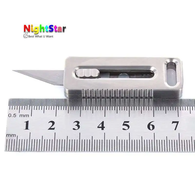 Mini EDC Titanium TC4 Knife Paper Cutter Key Pendant Outdoor Travel Tool Handle Camping Outdoor coin Tactical Survival Knife Mini EDC Titanium TC4 Knife Paper Cutter Key Pendant Outdoor Travel Tool Handle Camping Outdoor coin Tactical Survival Knife
