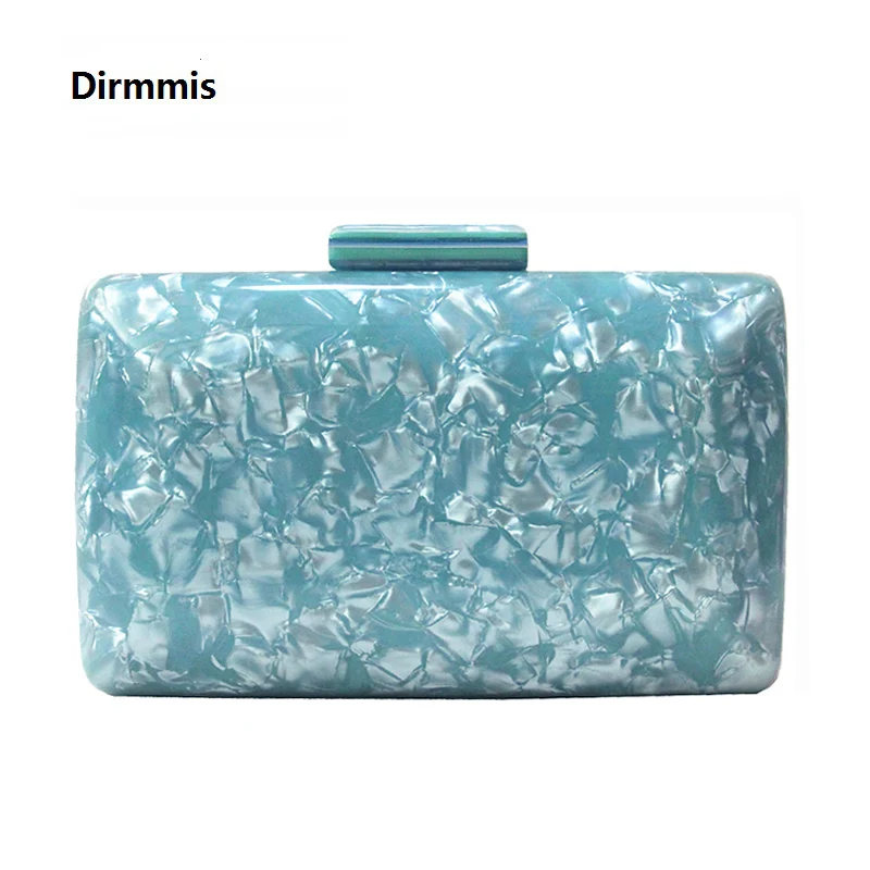 

Woman New Acrylic Wallet Brand Fashion Women Party Prom Evening Bag Noble Marble Blue Luxury Handbag Woman Wedding Casual Clutch