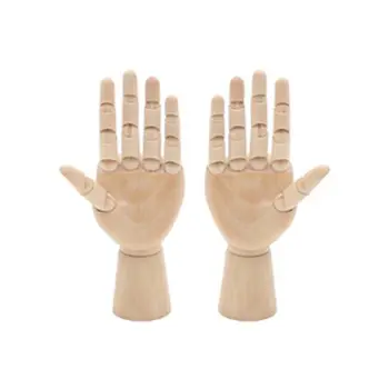 

Flexible Wooden Hand Model Sketching Drawing Jointed Movable Fingers Mannequin Articulated Artist Home Decor