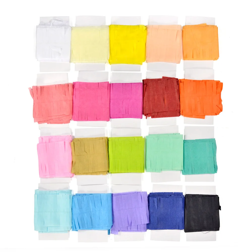 

5cm*3M Paper Streamers Decoracion Baby Shower Paper Garlands Treat Kids Birthday Holiday Decora DIY Tissue Fringe Curtain 1pc