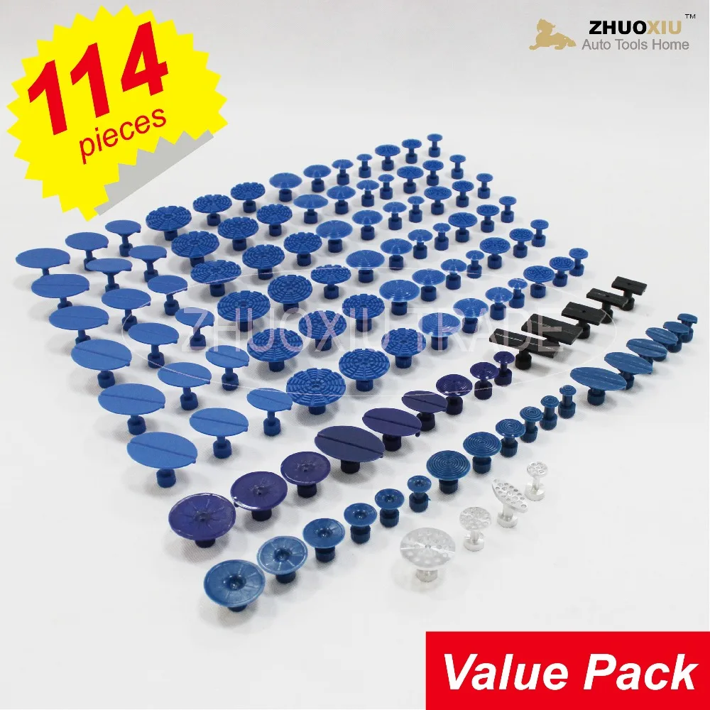 

114pieces Dent Removal Tool,PDR Tab,Glue Adapter Adhesive Pad(TAB-114)