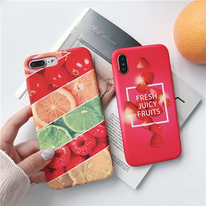 

Mr.orange For iphone X 7 7plus Cool summer fruit scrub tpu case for iphone 6 6s 6plus 6splus 8 8plus protective case