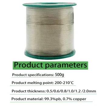 

500g 99.7% Sn 0.03% Cu Lead-free Rosin Core Solder Tin Copper Welding Wire for Electric Soldering Iron 0.5mm 0.6mm 0.8mm 1.0mm
