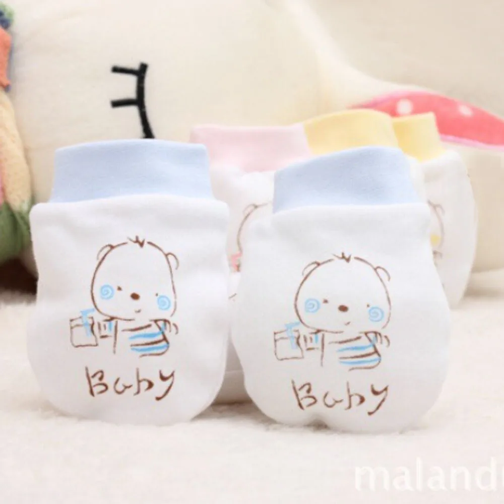 1 пара милые Мультяшные детские варежки анти-царапки мягкие перчатки для новорожденных перчатки перчатка для младенца подарок Z704