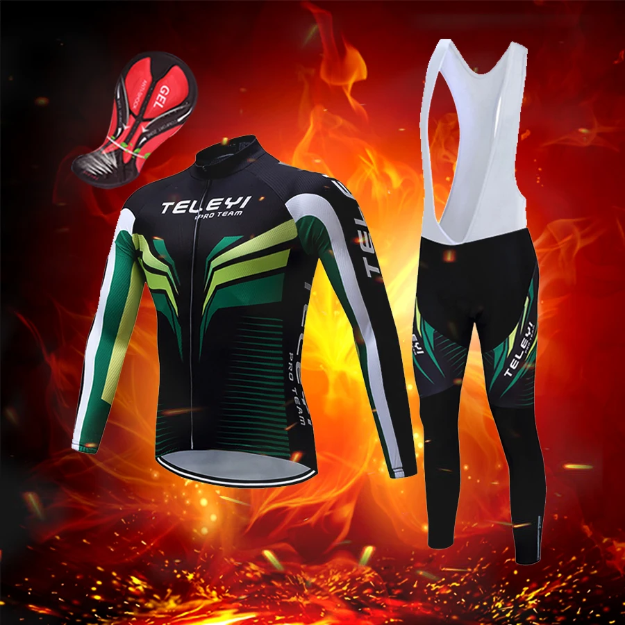 

Men bicycle clothing winter thermal fleece cycling jersey set pro triathlon mtb bike clothes outfit skinsuit uniform sport suit