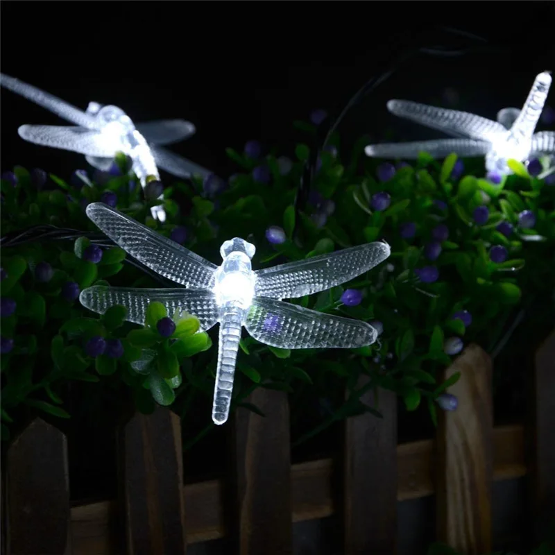 Ship From Spain Hot 4 8m 20 Led Solar Dragonfly Fairy String Lights Ship From Spain Hot 4 8m 20 Led Solar Dragonfly Fairy String Lights Waterproof Adjule For Outdoor In Lamps