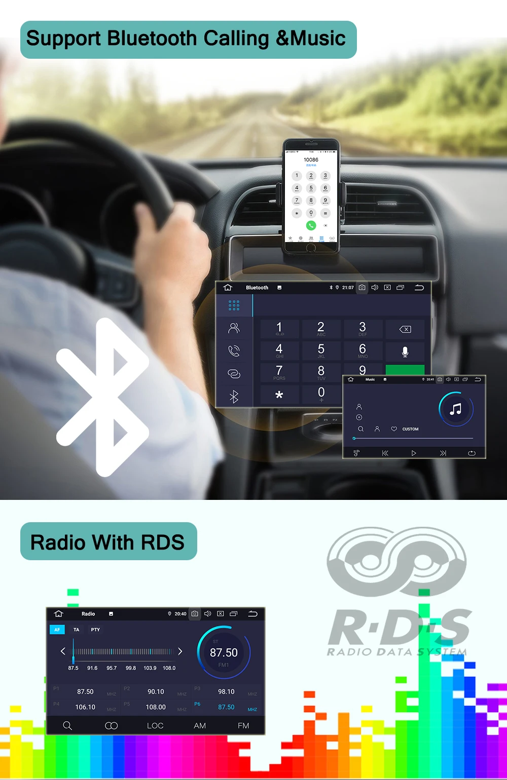 Best AUTOTOP 8" 2 Din Android 9.0 Auto Radio for Tiguan Polo For Skoda,For Seat with RDS BT GPS Navigation 4G Wifi No DVD DSP 5