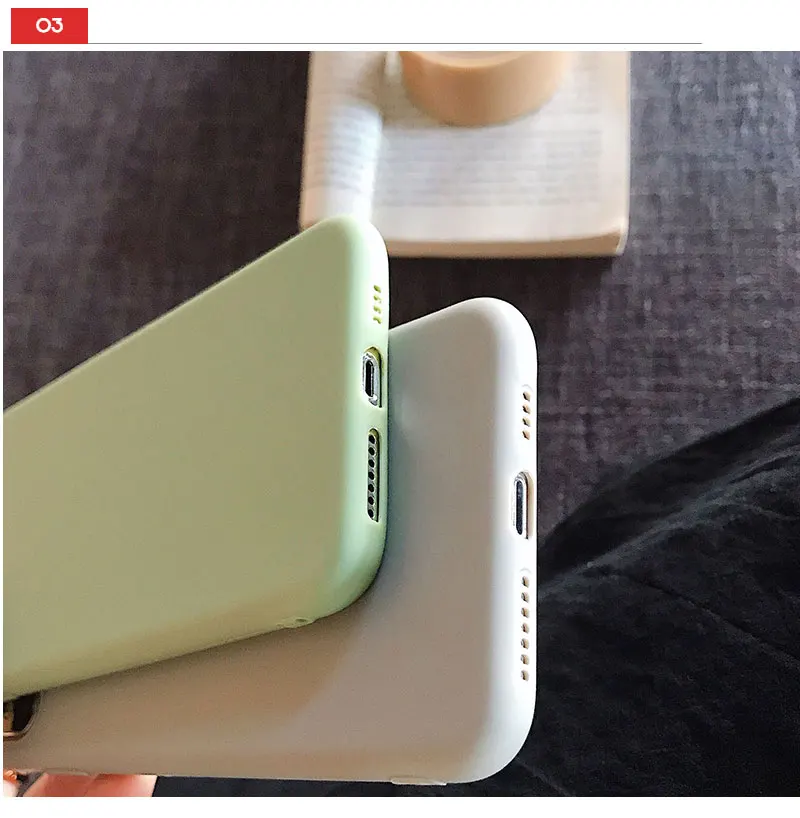 Silicone Candy Color Case For iPhone 8 8plus 7 7 Plus Phone Cases For iFhone 6 s 6s Plus X XR XS Max Cases Cover Coque Capinha (23)
