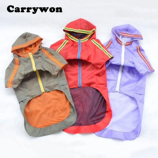 Carrywon Large Dog Samoyed Waterproof Rain Coat Clothes Dogs German