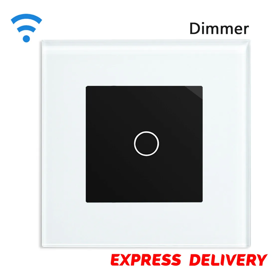 

BSEED UK US EU 16A 250V 1 Gang 2 Way Modern Touch Switch with Crystal Panel Wall Light Touch Dimmer Switch 1 Gang