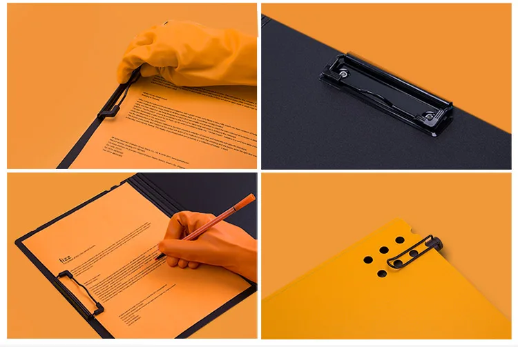 Корейская мода оранжевый A4 записывающий буфер A4 папка с зажимом для документов органайзер для экзамена скрепки Офисные инструменты школьные принадлежности