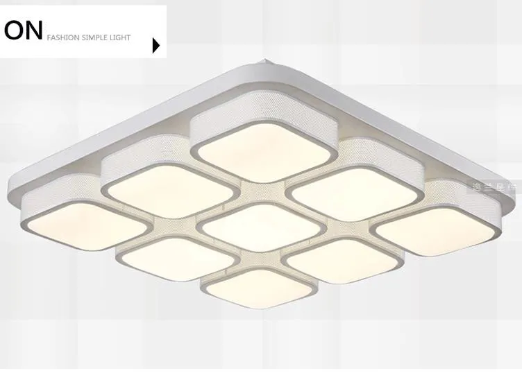 Современная краткая квадрат светодиодный потолочный светильник спальня потолочный светильник прямоугольник гостиной потолочный