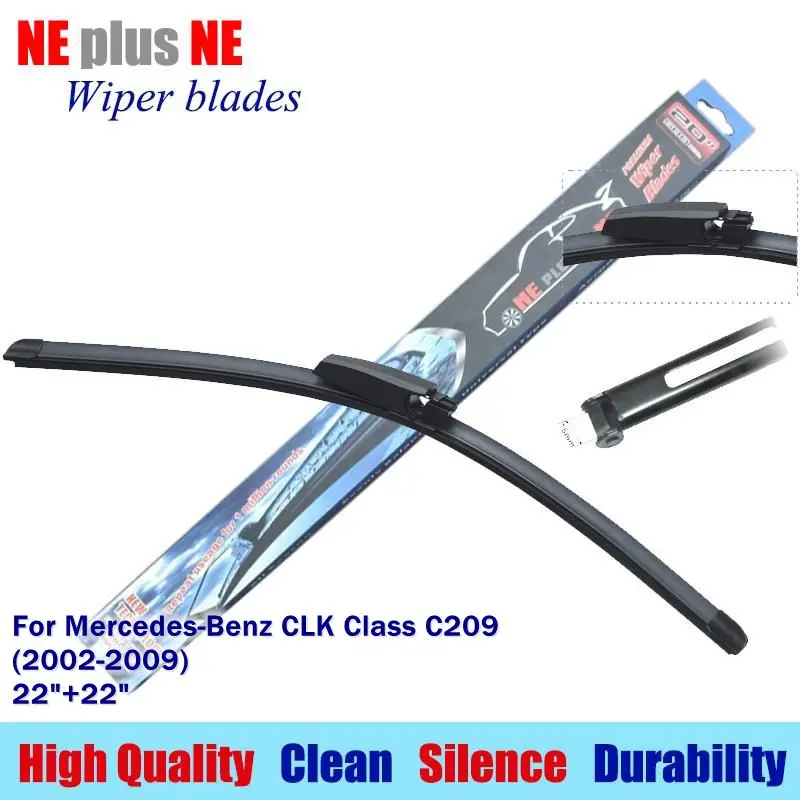 Wiper blades for Mercedes Benz CLK Class C209 (2002 2009) 22"+22