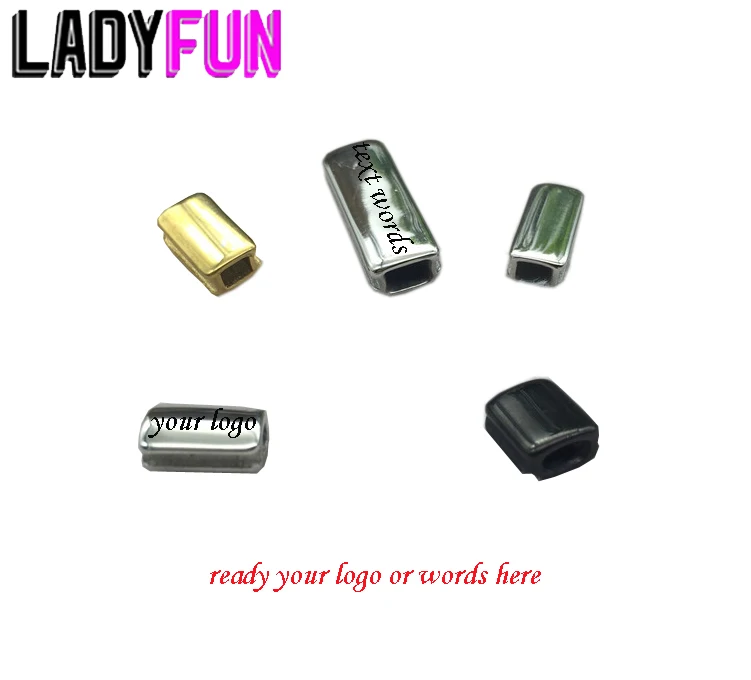 

Wholesale Custom Logo Charm steel Polish Mirror Surface Bar Tube Spacer Beads For Jewelry Making 50pcs/lot