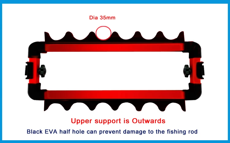 Алюминиевый сплав красный удочка держатель для полотенец подставка для рыболовных снастей комплект удочек Емкость 12 шт. все виды Удочек